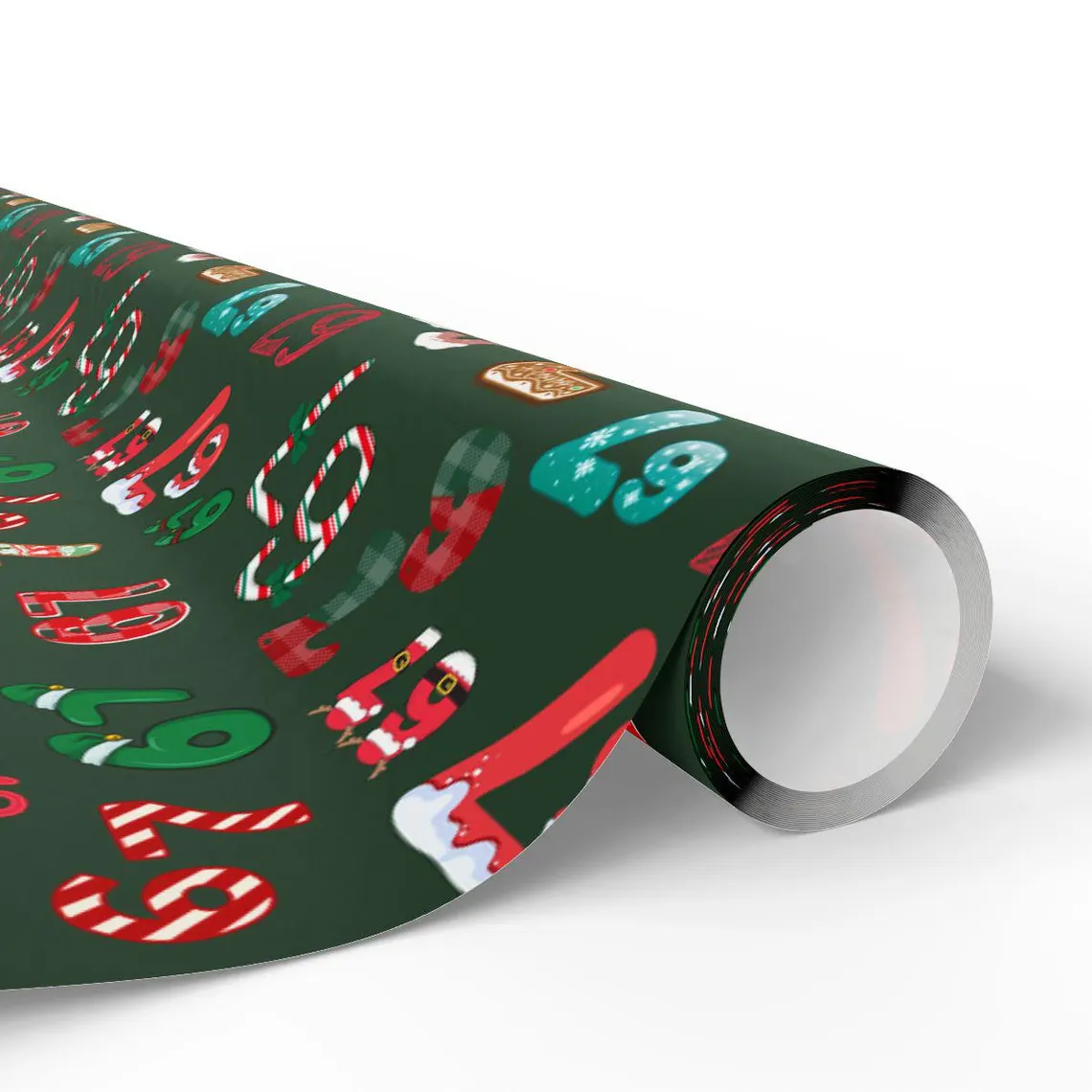 67 Meme Christmas Gift Wrap | Funny Kids Holiday Wrapping Paper | Gen A Meme Gift Wrap - Image 6