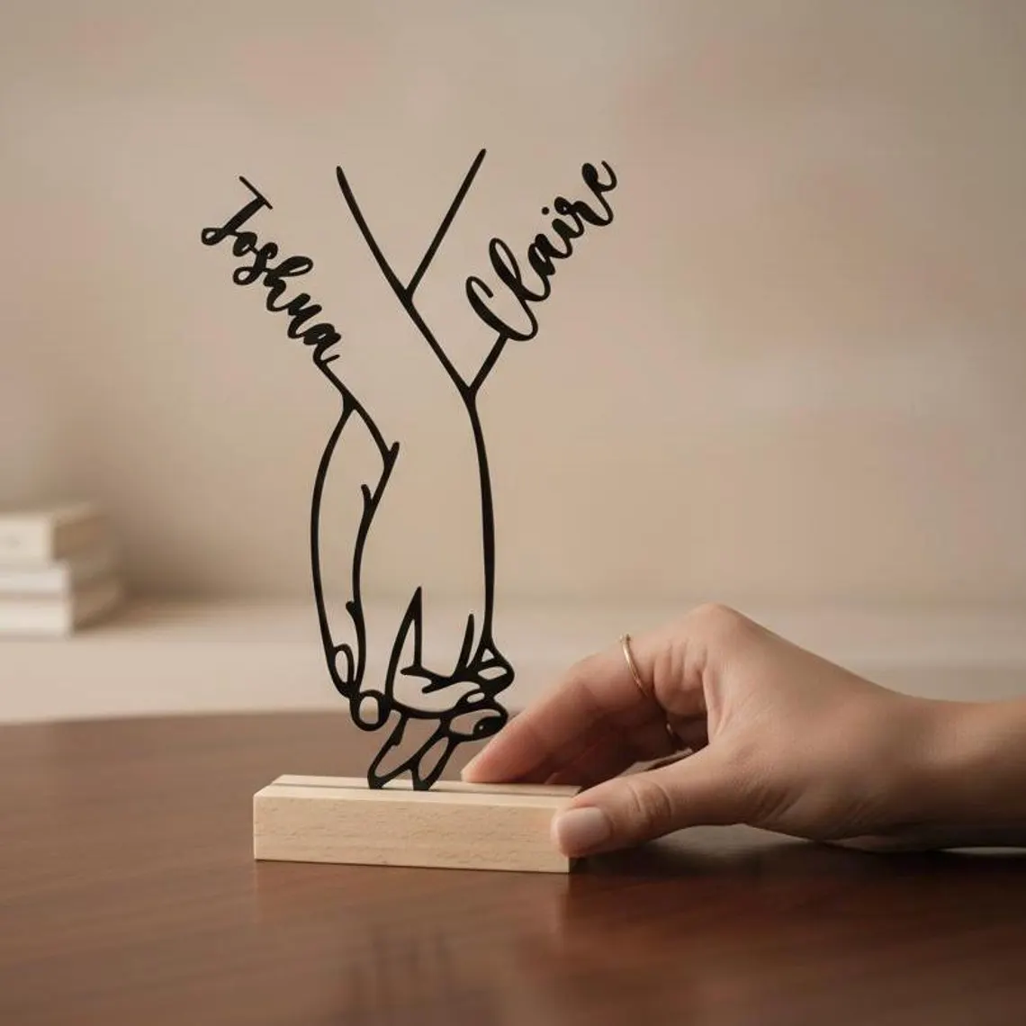 Acrylic Hands Together – Personalized Wedding & Anniversary Gift - Image 4