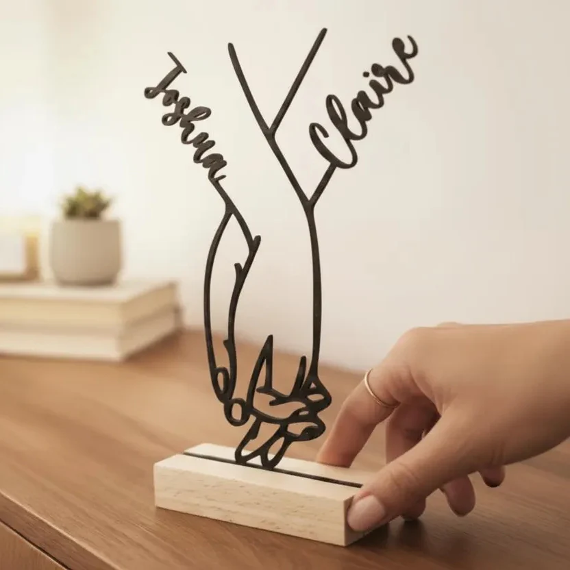 Acrylic Hands Together – Personalized Wedding & Anniversary Gift - Image 5