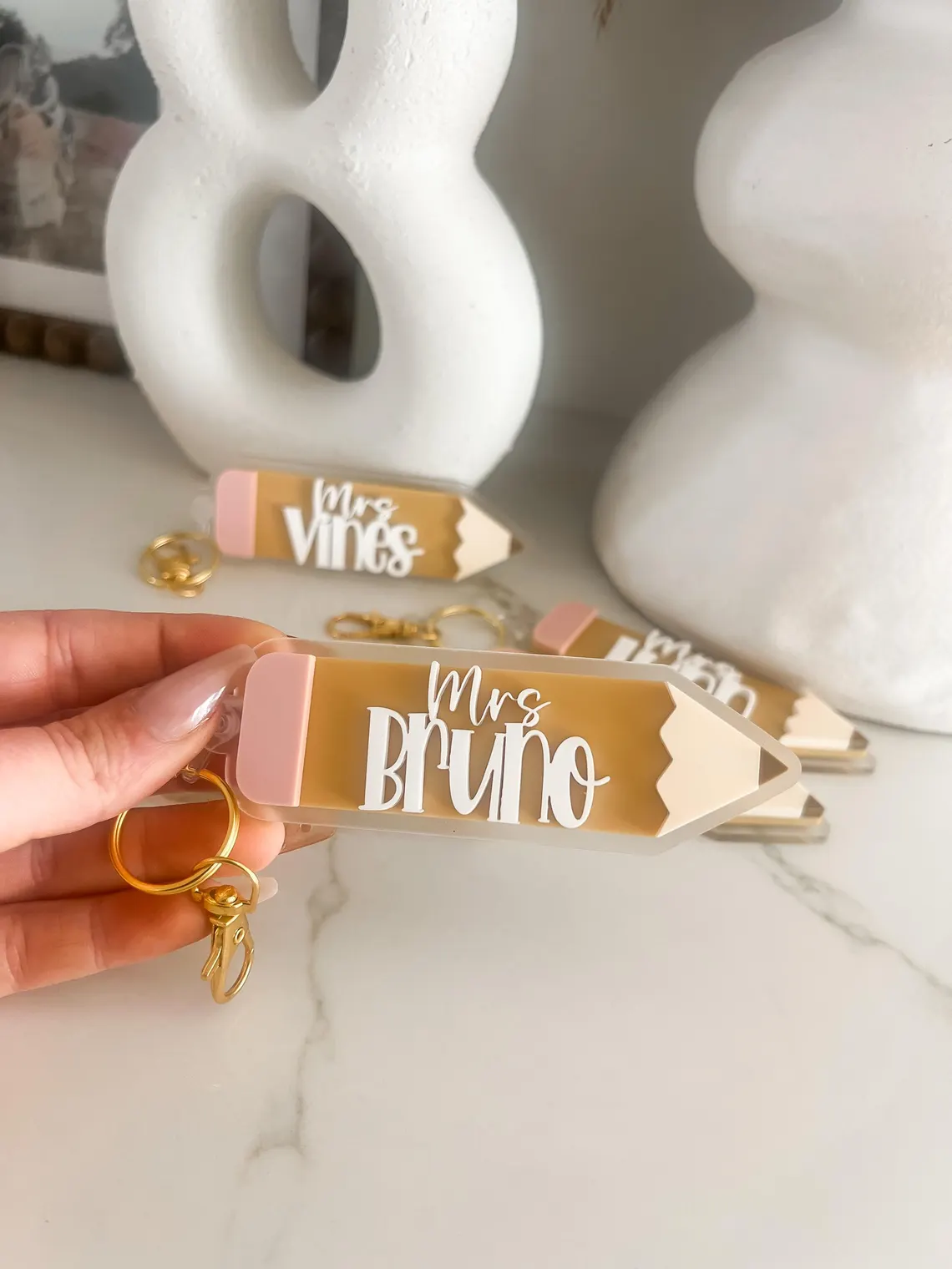 Acrylic Pencil Keychain – Teacher Appreciation Gift Personalized - Image 3