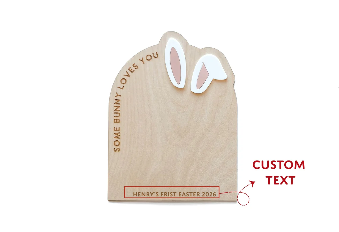 Baby’s First Easter Bunny Footprint Sign – DIY Keepsake - Image 3