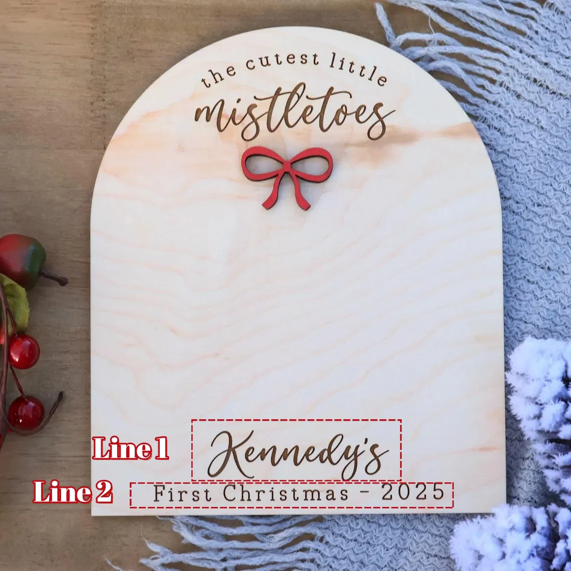 DIY Baby Footprint Sign – First Christmas Personalized Keepsake - Image 5