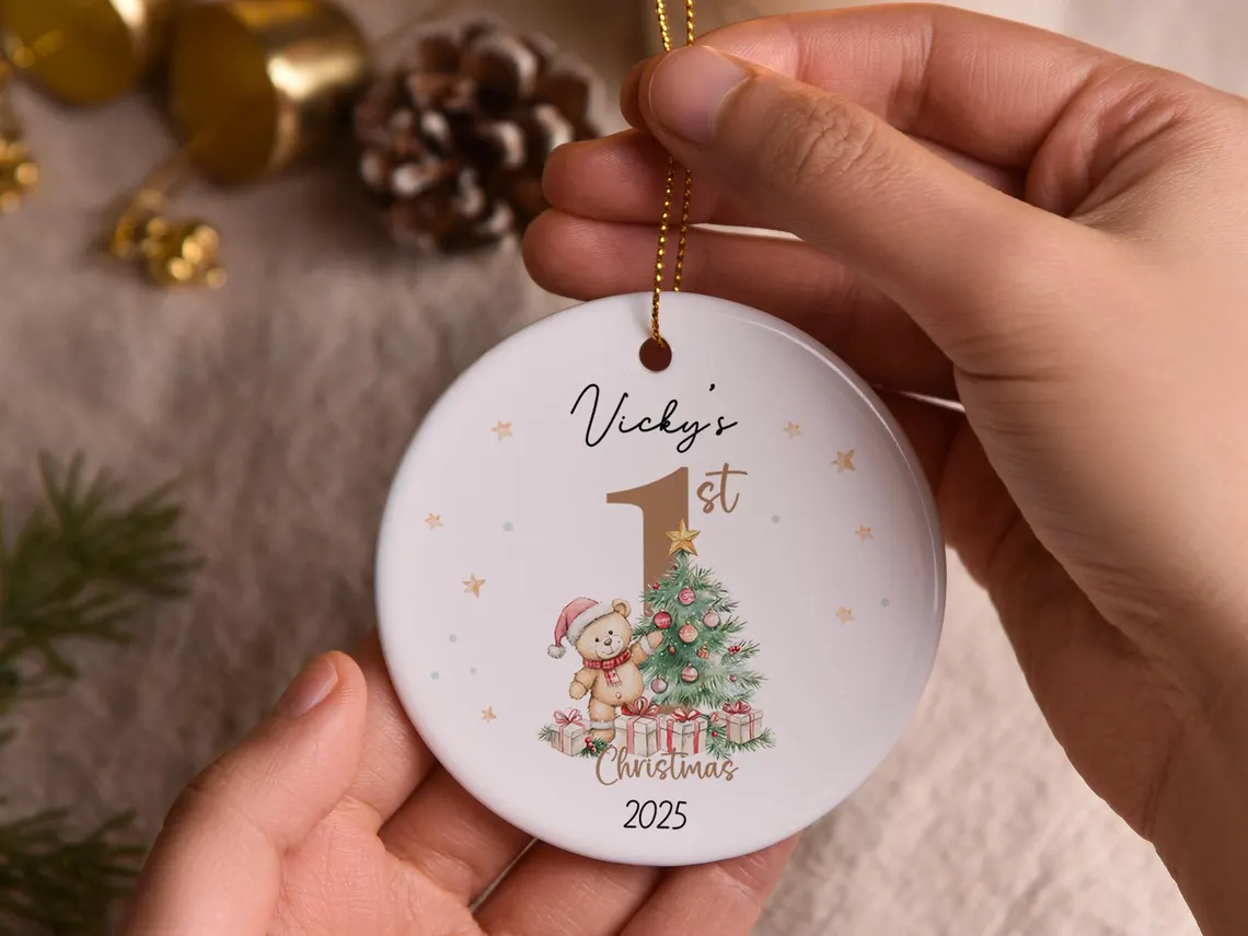 Baby’s First Christmas Ornament | Personalized Ceramic Keepsake - Image 2