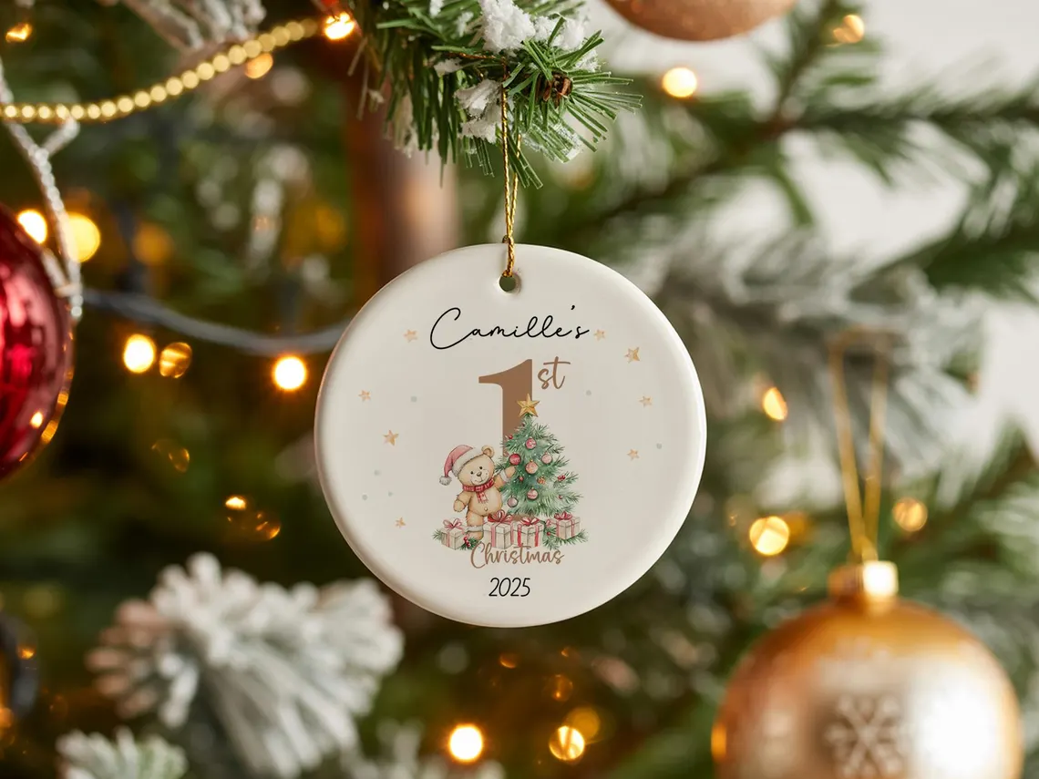 Baby’s First Christmas Ornament | Personalized Ceramic Keepsake - Image 3