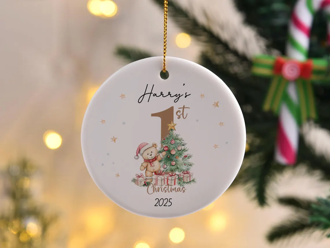 Baby’s First Christmas Ornament | Personalized Ceramic Keepsake - Image 4
