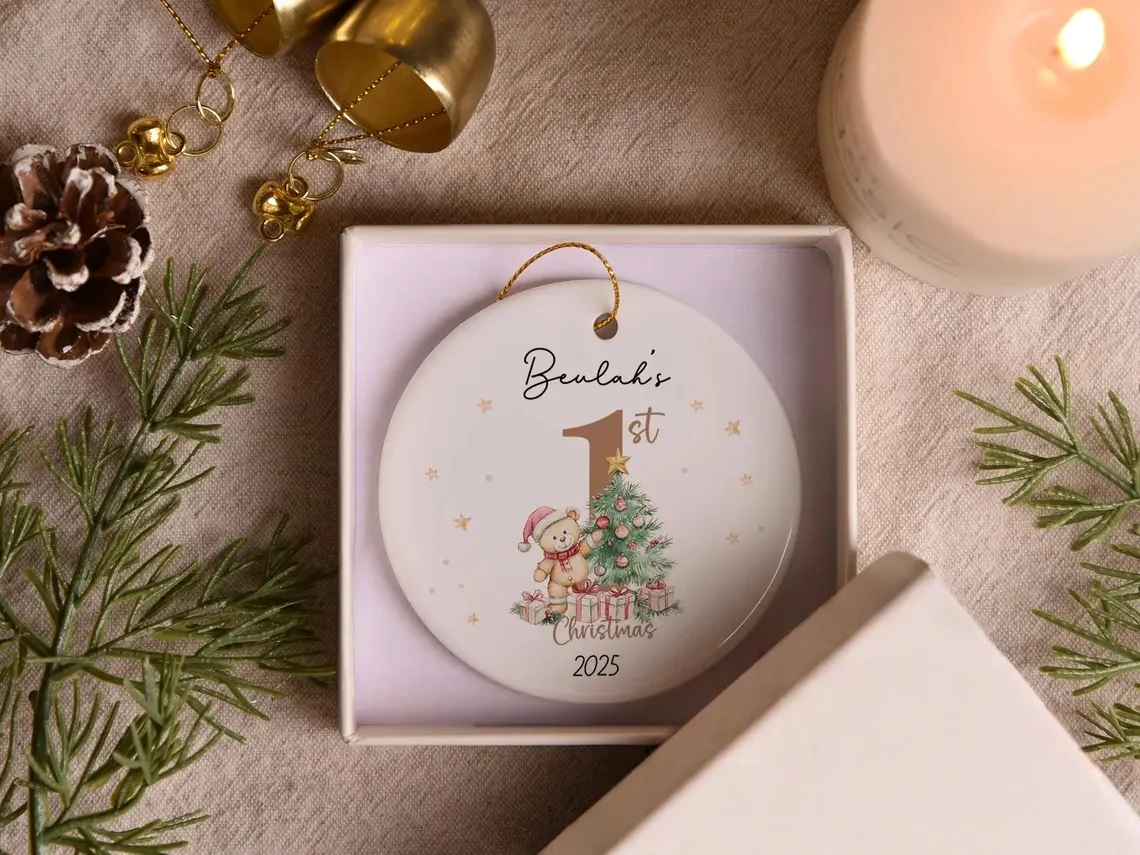 Baby’s First Christmas Ornament | Personalized Ceramic Keepsake - Image 6