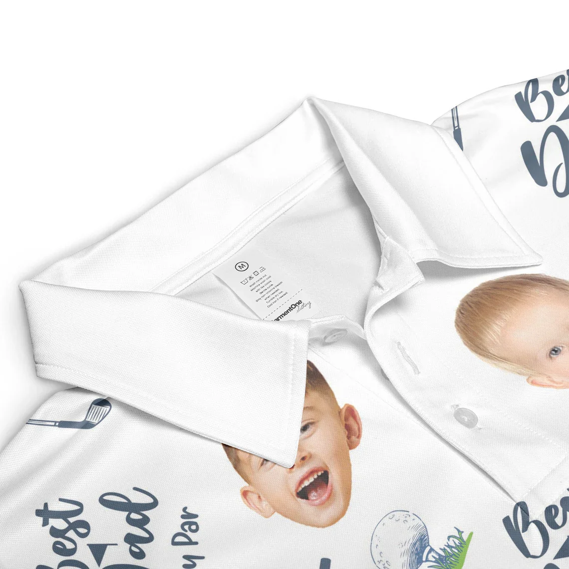 Best Dad By Par Custom Face Golf Shirt – Personalized Gift for Dad - Image 5