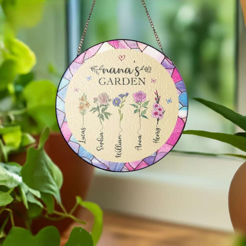 Birthmonth Flower Wooden Hang Tag - Holiday & Festive Decor - Image 4