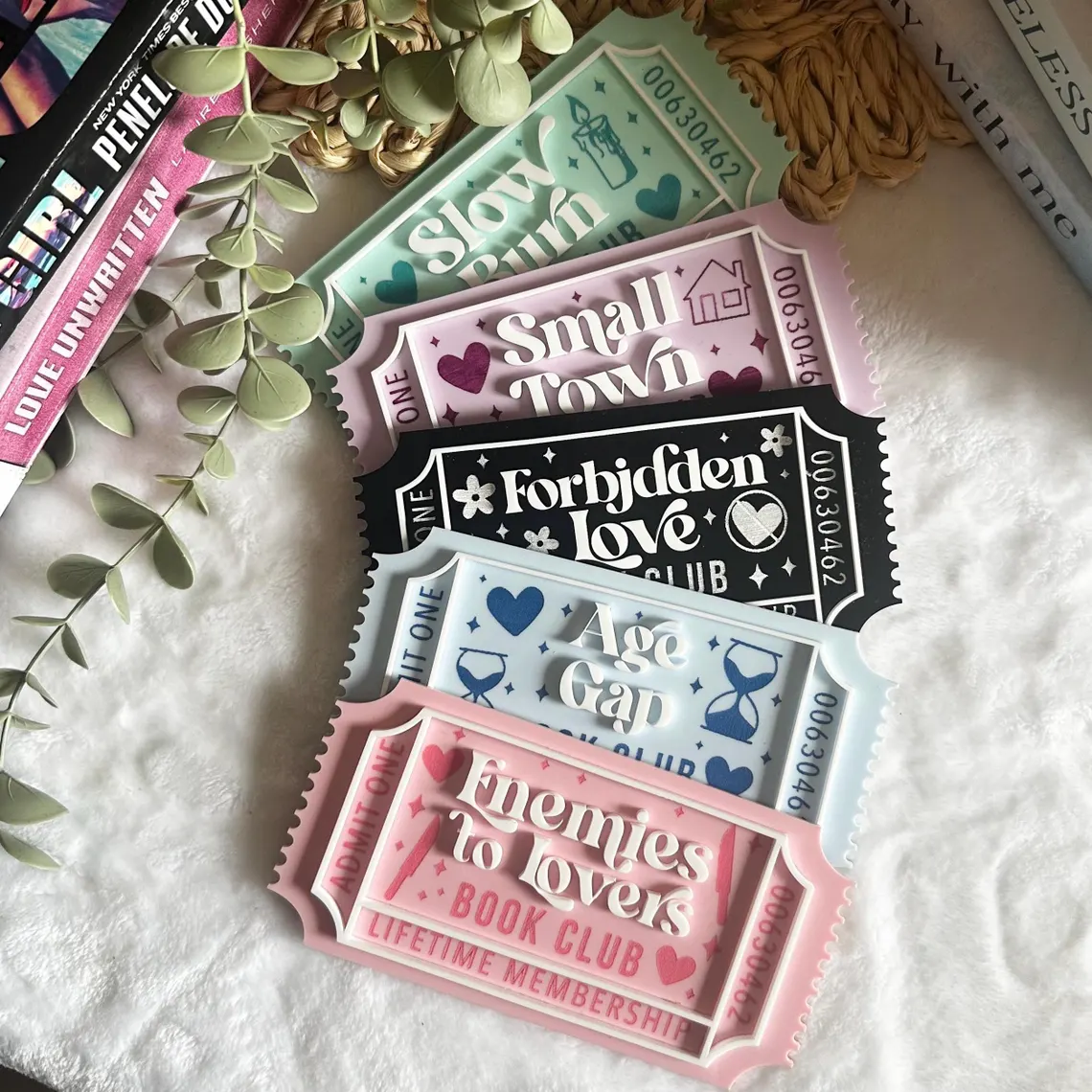 Book Club Ticket Acrylic Leaner | Bookish Decor Gift for Readers - Image 2