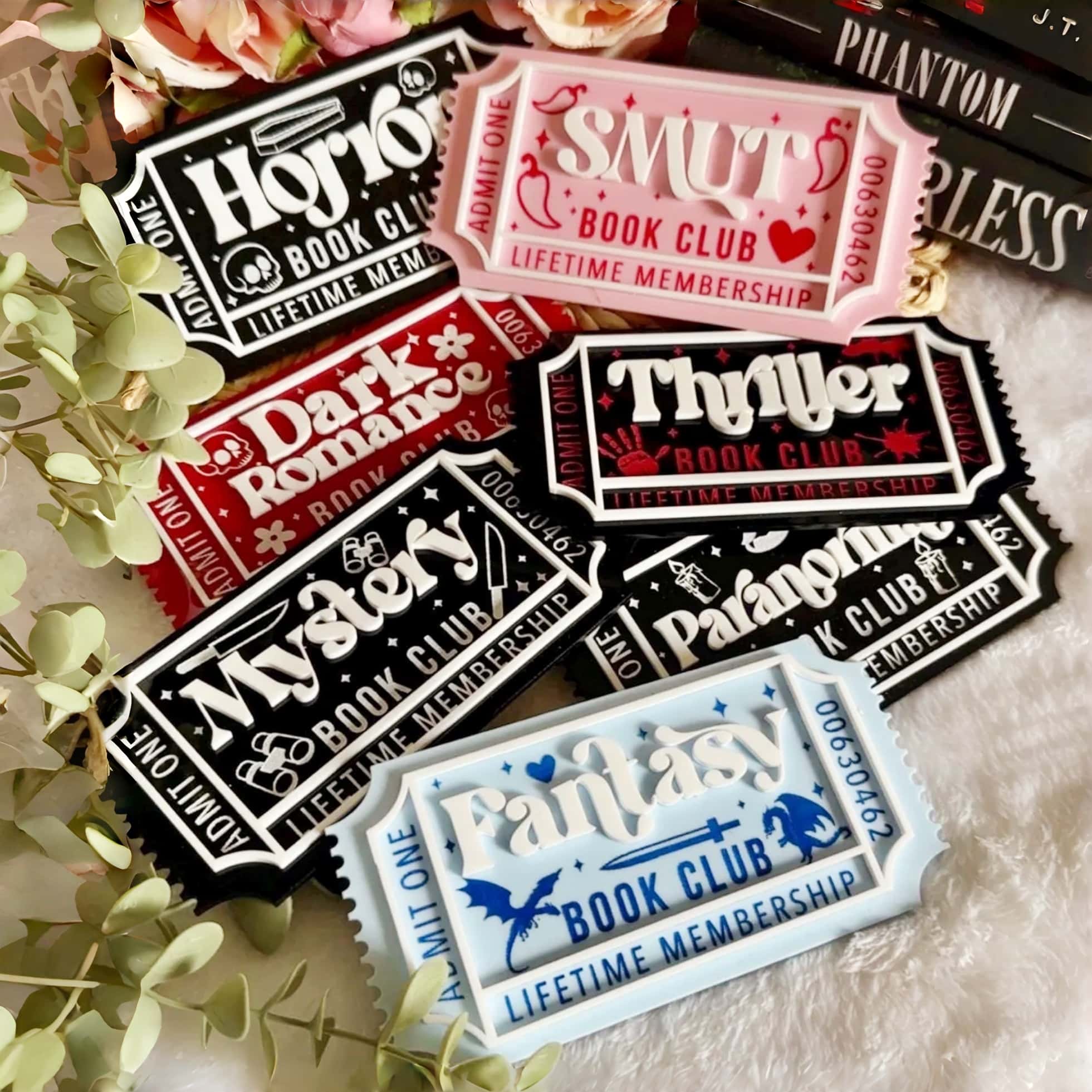 Book Club Ticket Acrylic Leaner | Bookish Decor Gift for Readers - Image 3