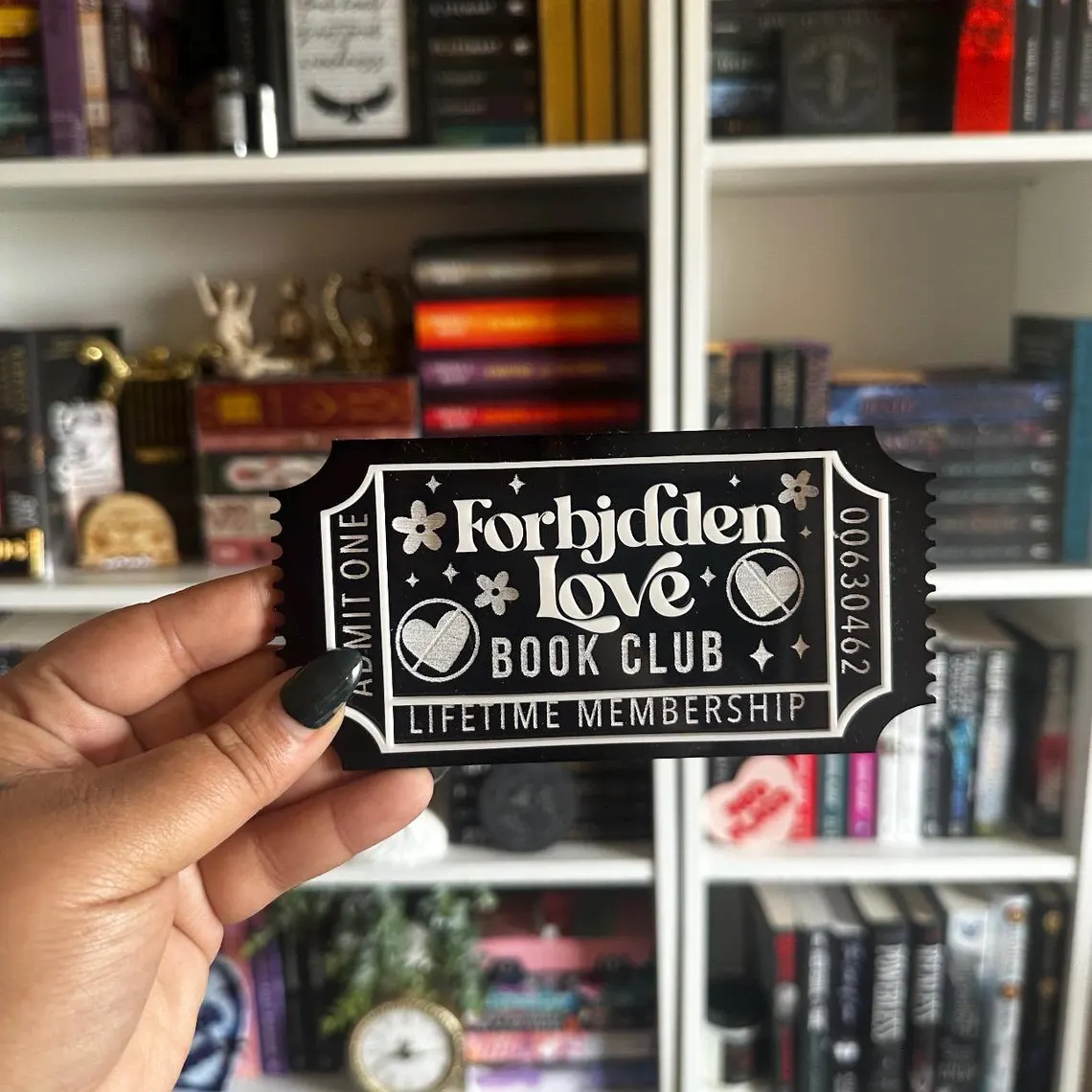 Book Club Ticket Acrylic Leaner | Bookish Decor Gift for Readers - Image 8