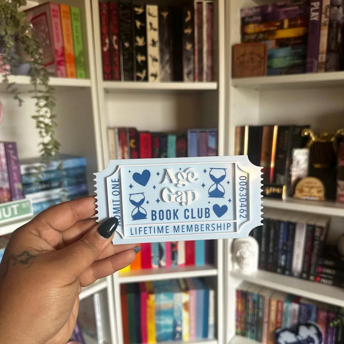 Book Club Ticket Acrylic Leaner | Bookish Decor Gift for Readers - Image 9