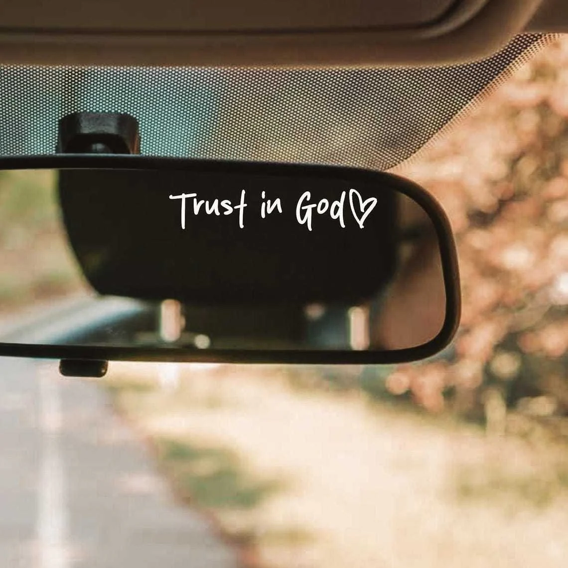 Trust in God Decal, Rear View Mirror Decal, Faith Car Mirror Decal, Bible Verse Christian Gift, Church Teacher Gift, Christian Decal - Image 5