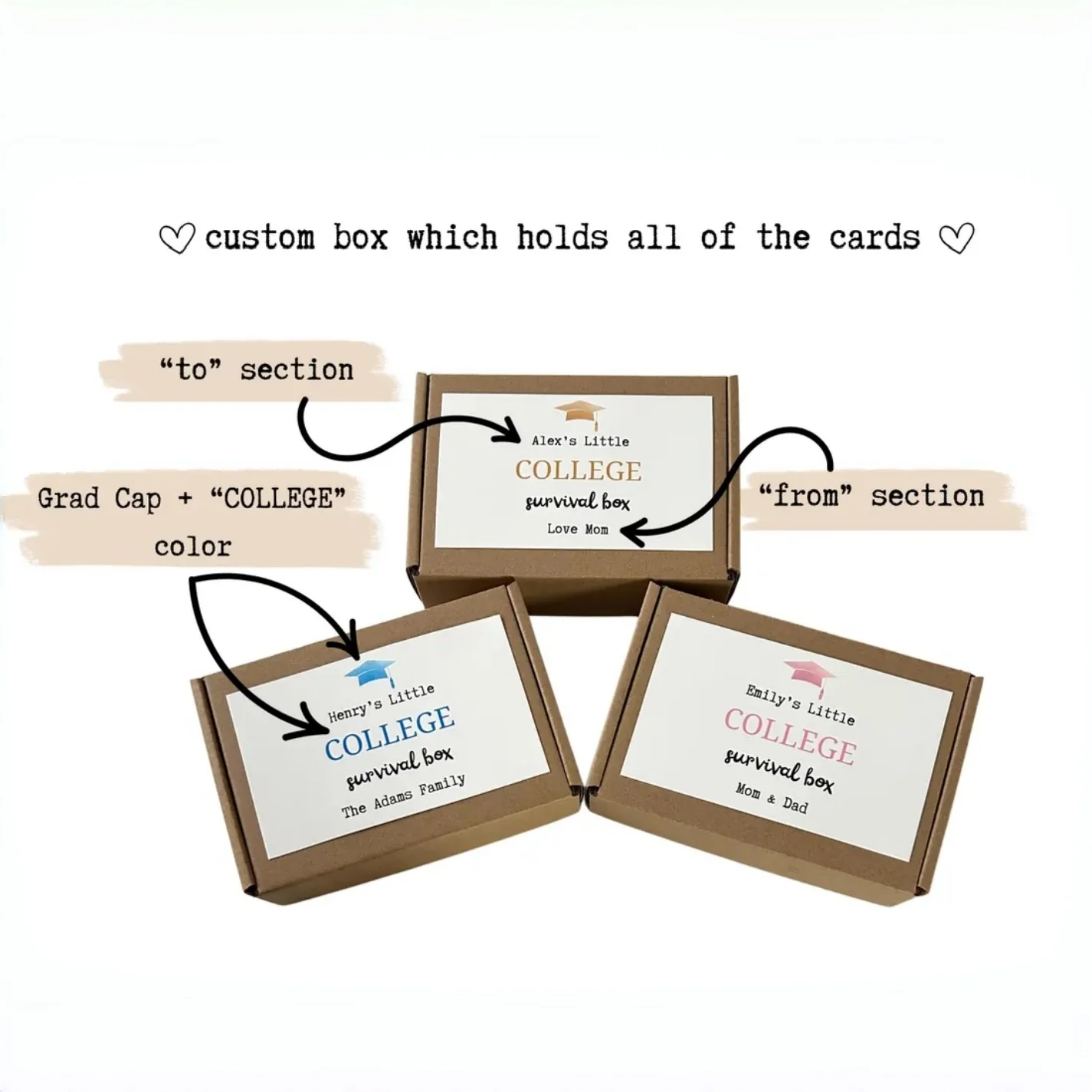 Personalized College Gift Box – Graduation Money Holder Kit - Image 4