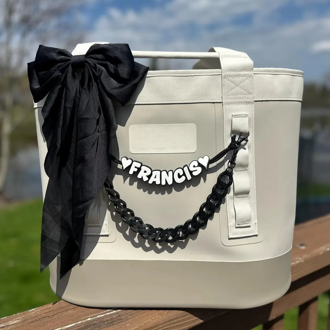 2-Piece Personalized Bag Charm Chain – Custom Name Layered Set - Image 2