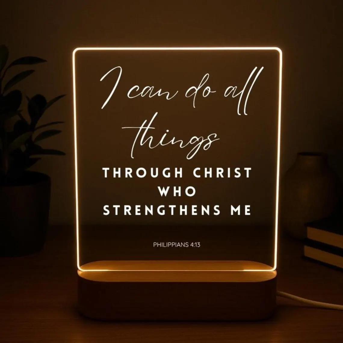 Custom Bible Verse Night Light – Personalized Christian LED Lamp - Image 4