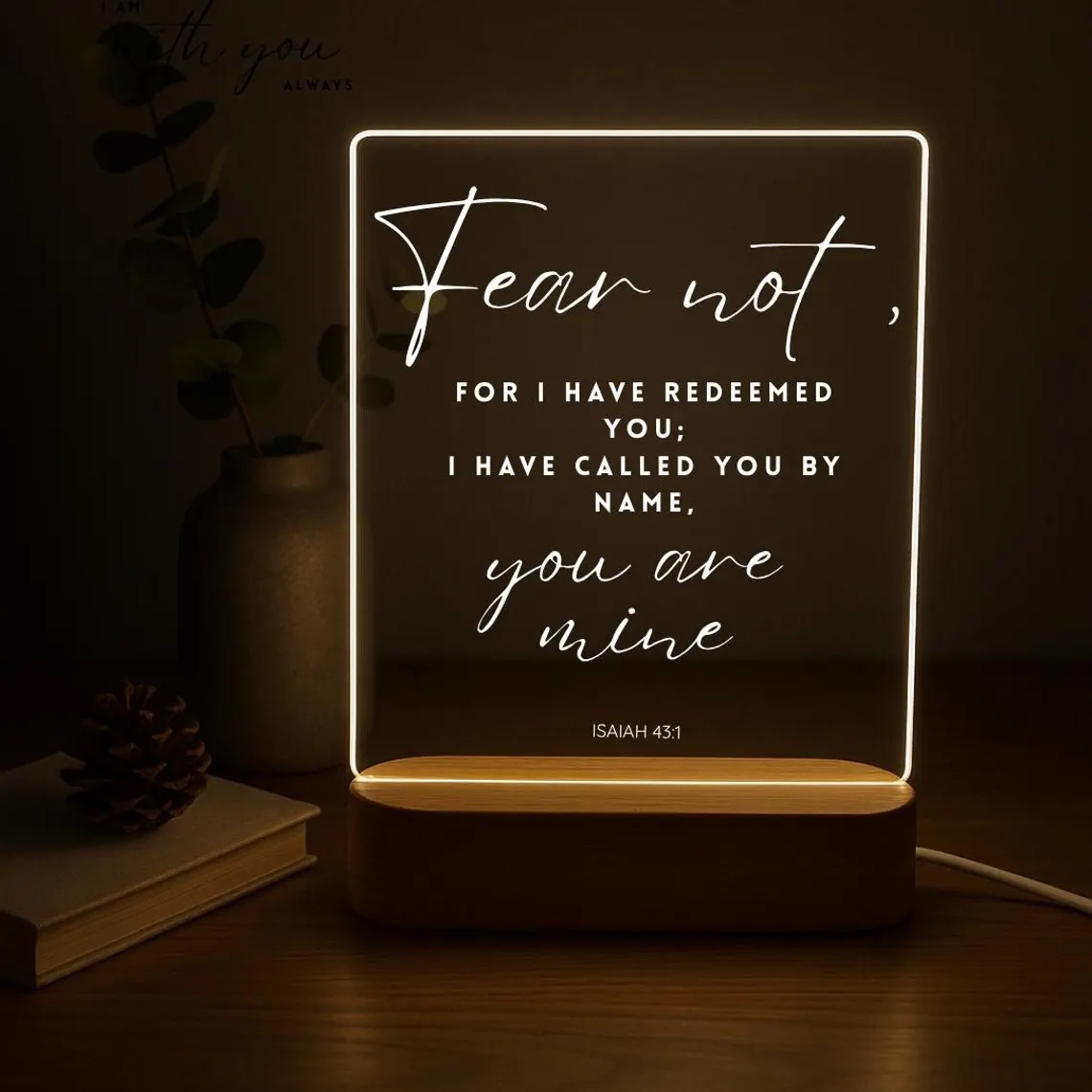 Custom Bible Verse Night Light – Personalized Christian LED Lamp - Image 5