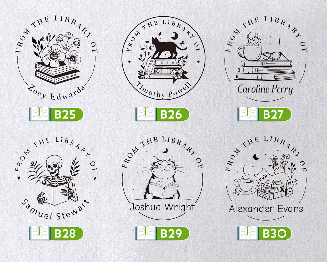 Custom Book Embosser Stamp | From the Library of | Ex Libris Gift - Image 11
