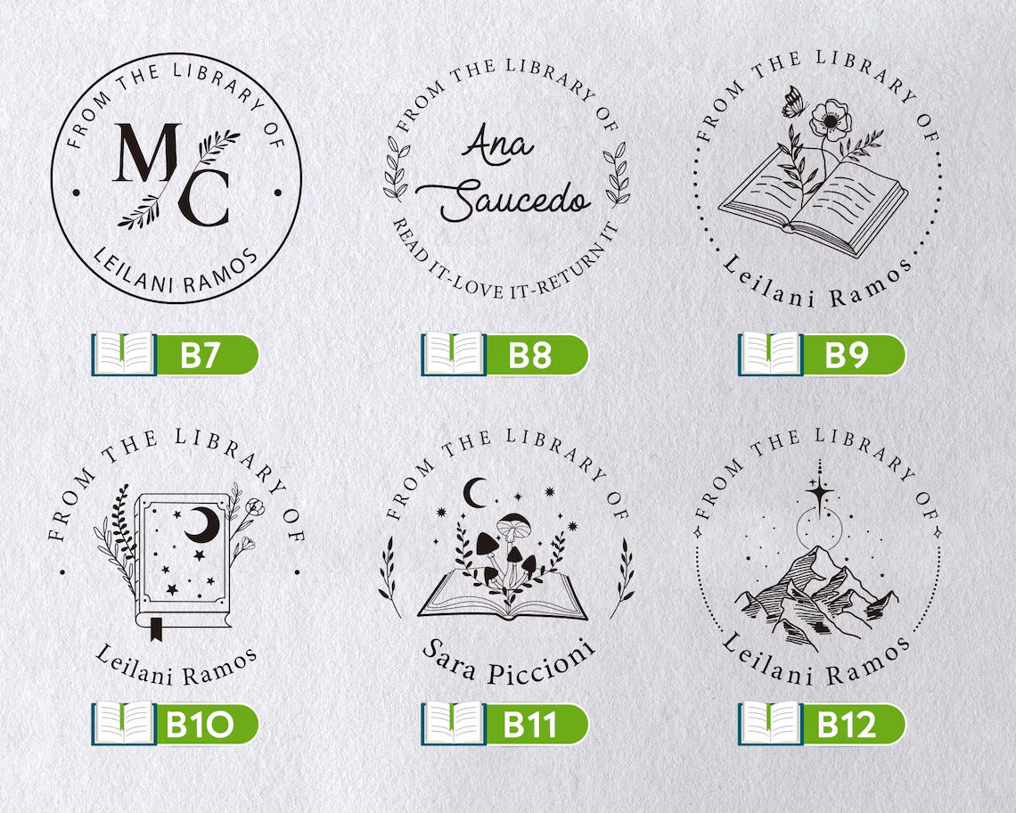Custom Book Embosser Stamp | From the Library of | Ex Libris Gift - Image 8