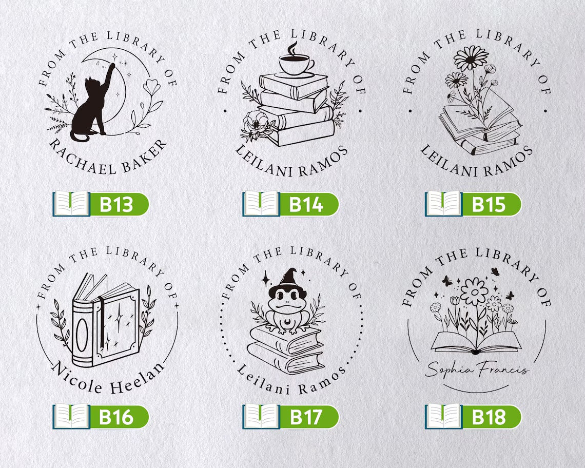 Custom Book Embosser Stamp | From the Library of | Ex Libris Gift - Image 9