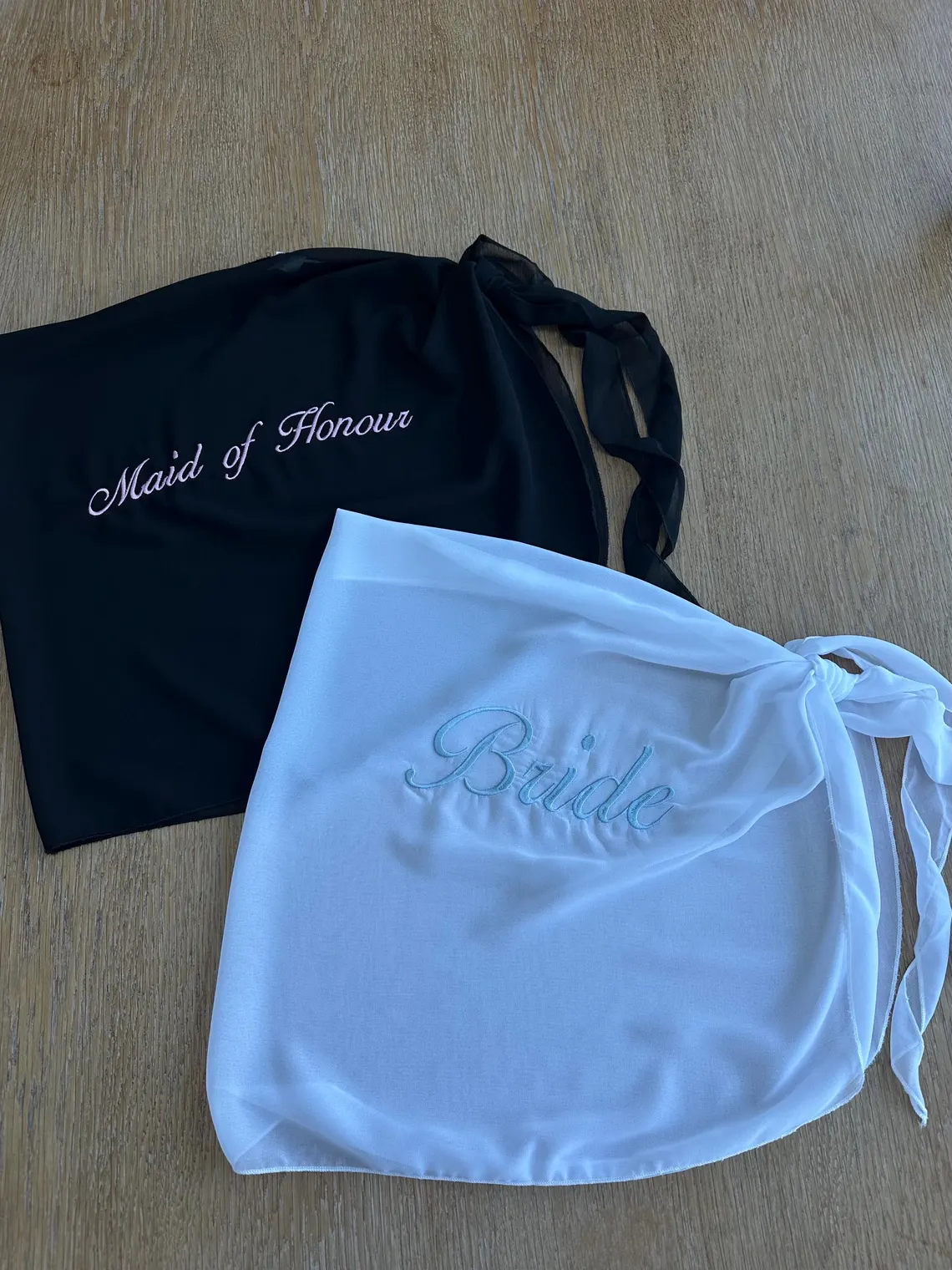 Custom Bride Embroidered Beach Sarong | Personalized Cover Up