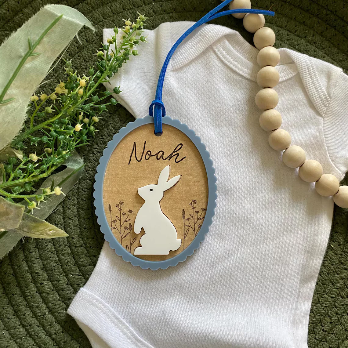Custom Easter Basket Tag – Personalized Bunny or Goose Name Tag - Image 6