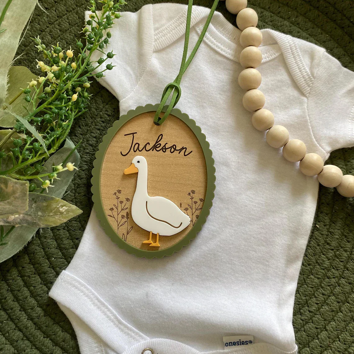 Custom Easter Basket Tag – Personalized Bunny or Goose Name Tag - Image 7