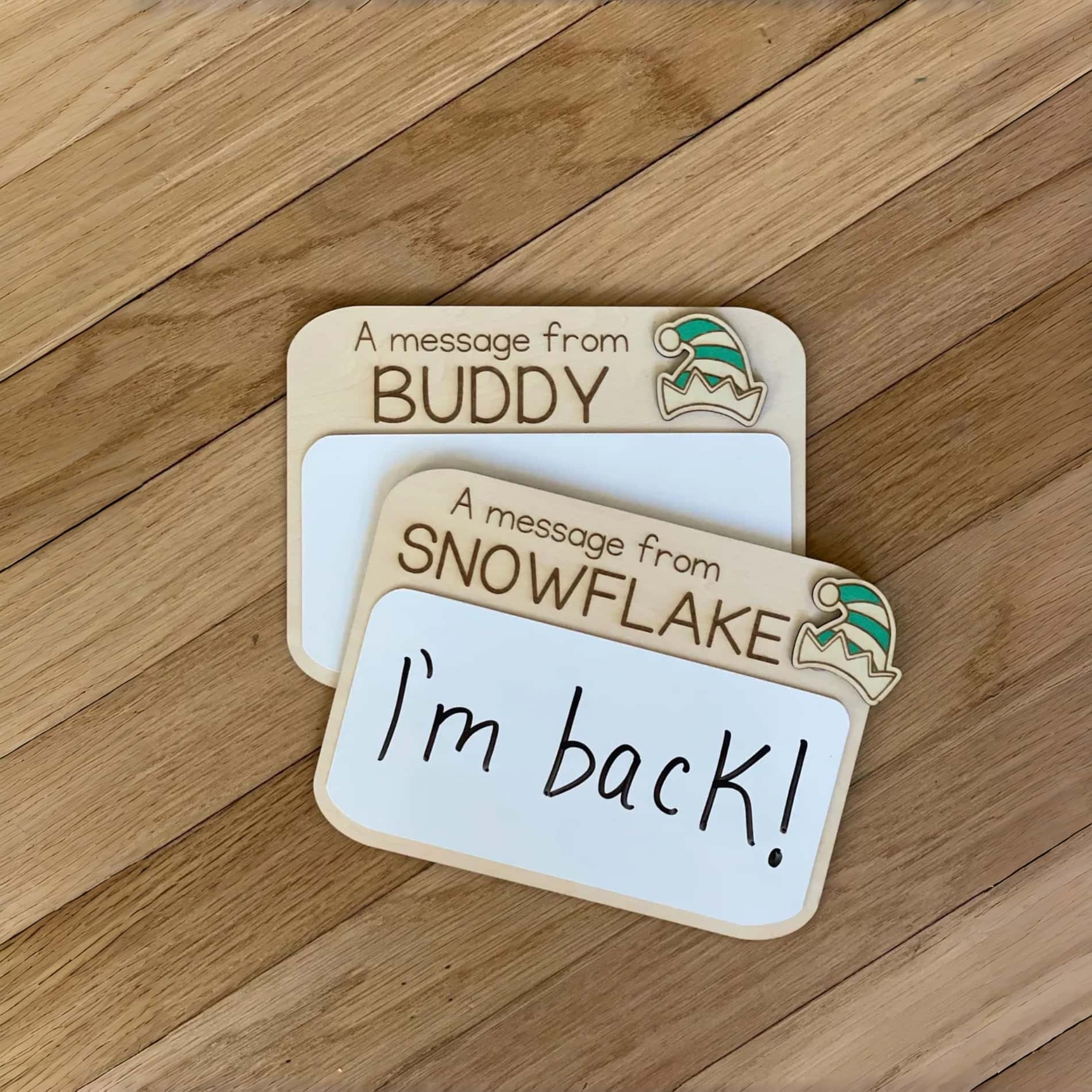 Custom Elf Message Board | Personalized Engraved Reusable Elf Sign - Image 2