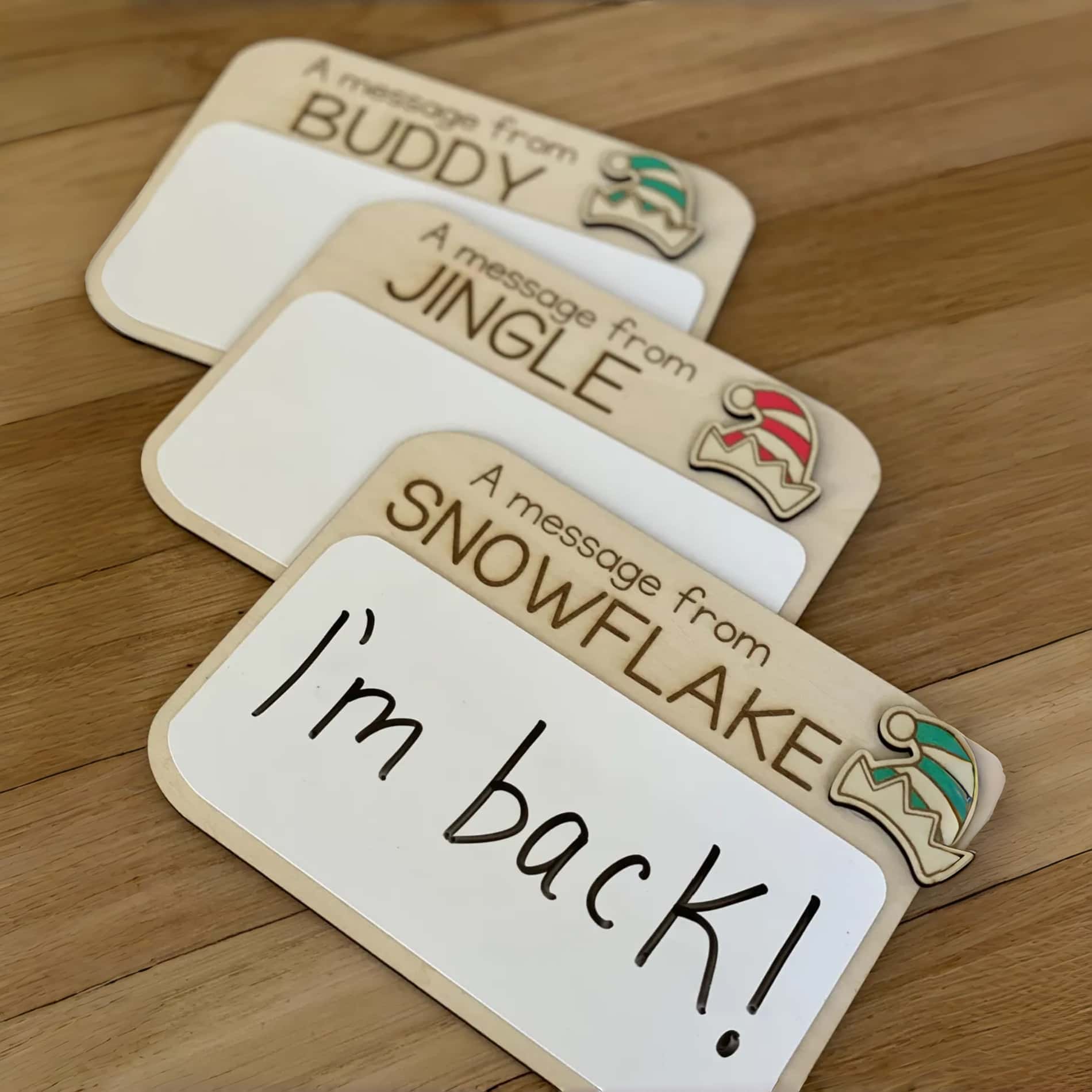 Custom Elf Message Board | Personalized Engraved Reusable Elf Sign - Image 3