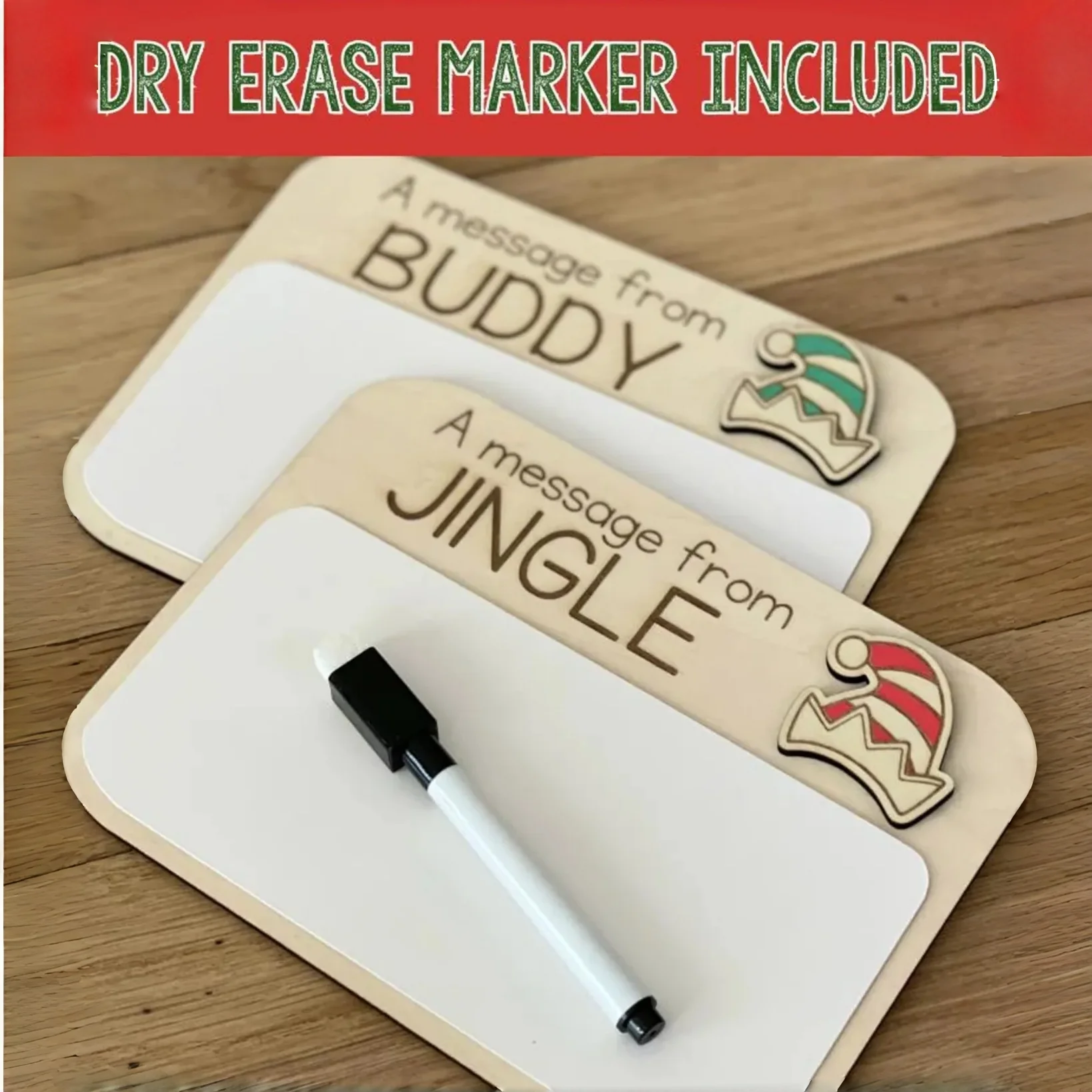 Custom Elf Message Board | Personalized Engraved Reusable Elf Sign - Image 4
