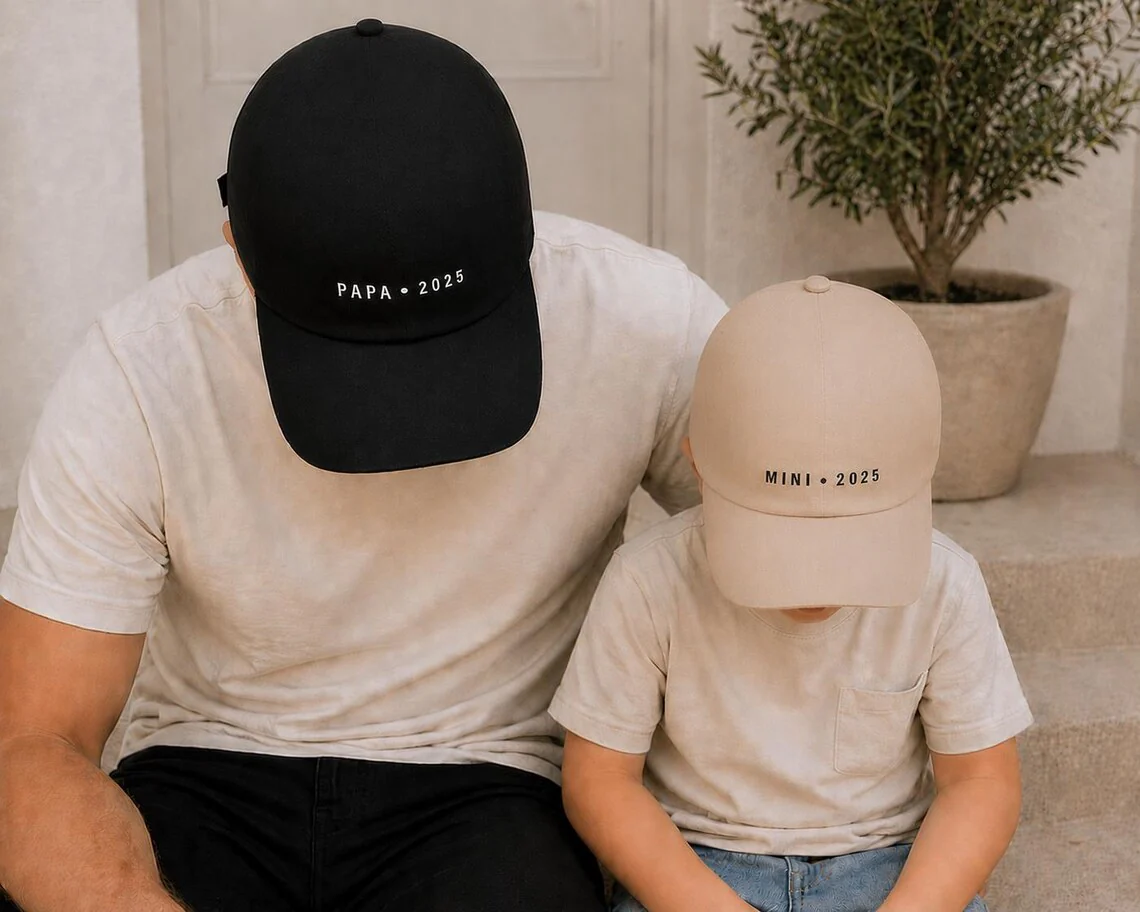 Custom Embroidered Cap – Mom Dad Kids Matching Hat - Image 3