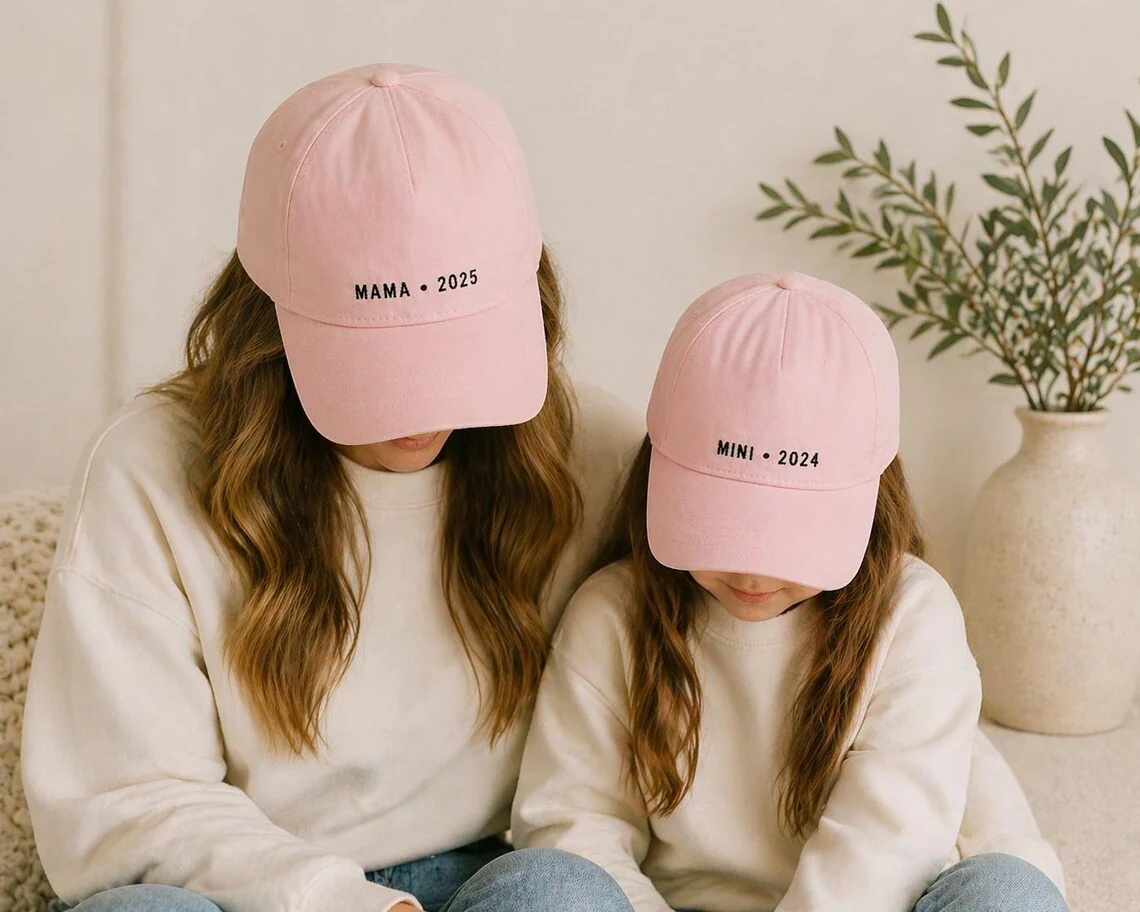 Custom Embroidered Cap – Mom Dad Kids Matching Hat - Image 4