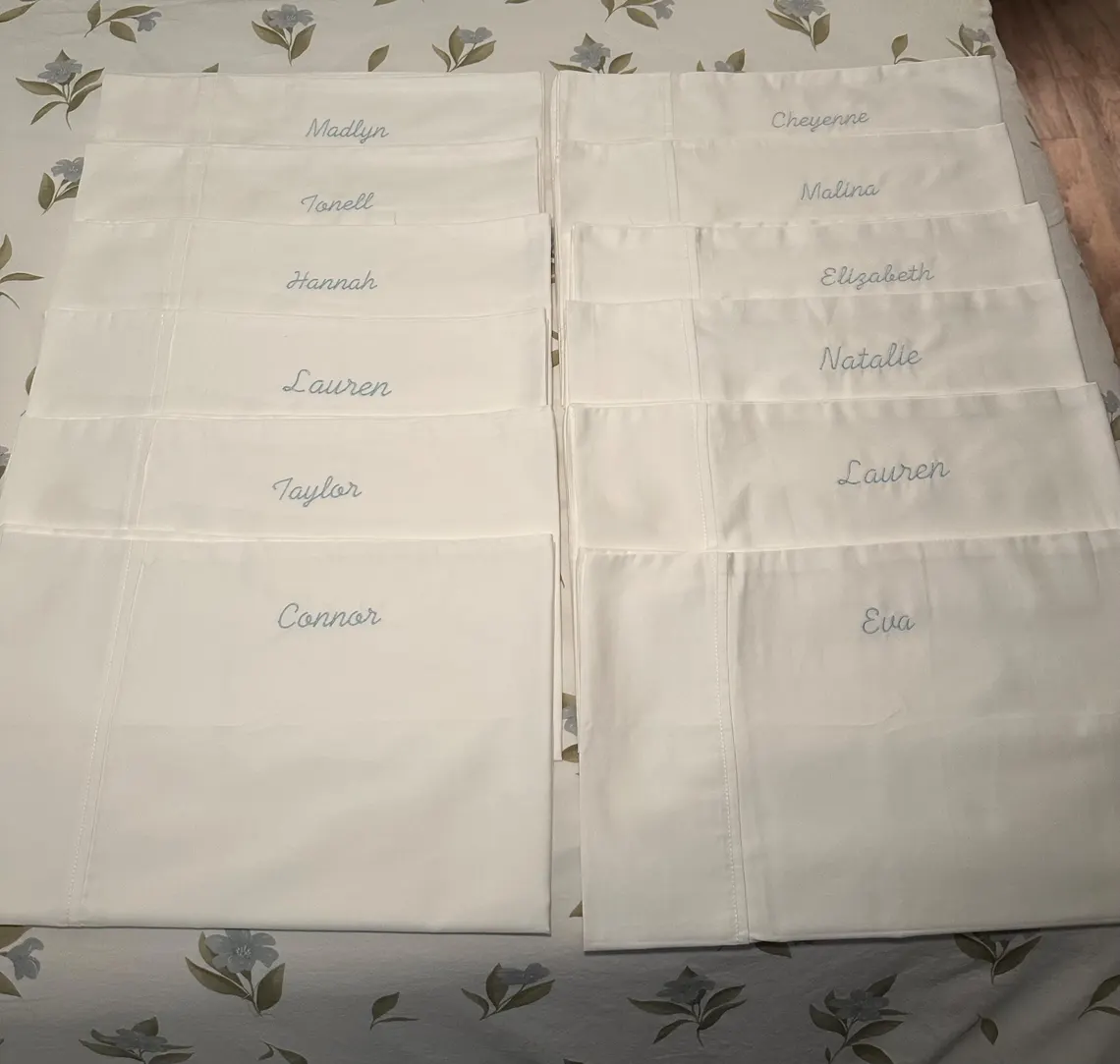 Custom Embroidered Pillowcase – Standard & Queen Sizes - Image 3