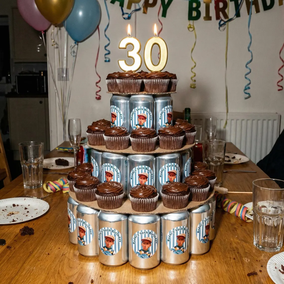 Custom Face Birthday Stickers | Personalized Party Photo Labels - Image 6