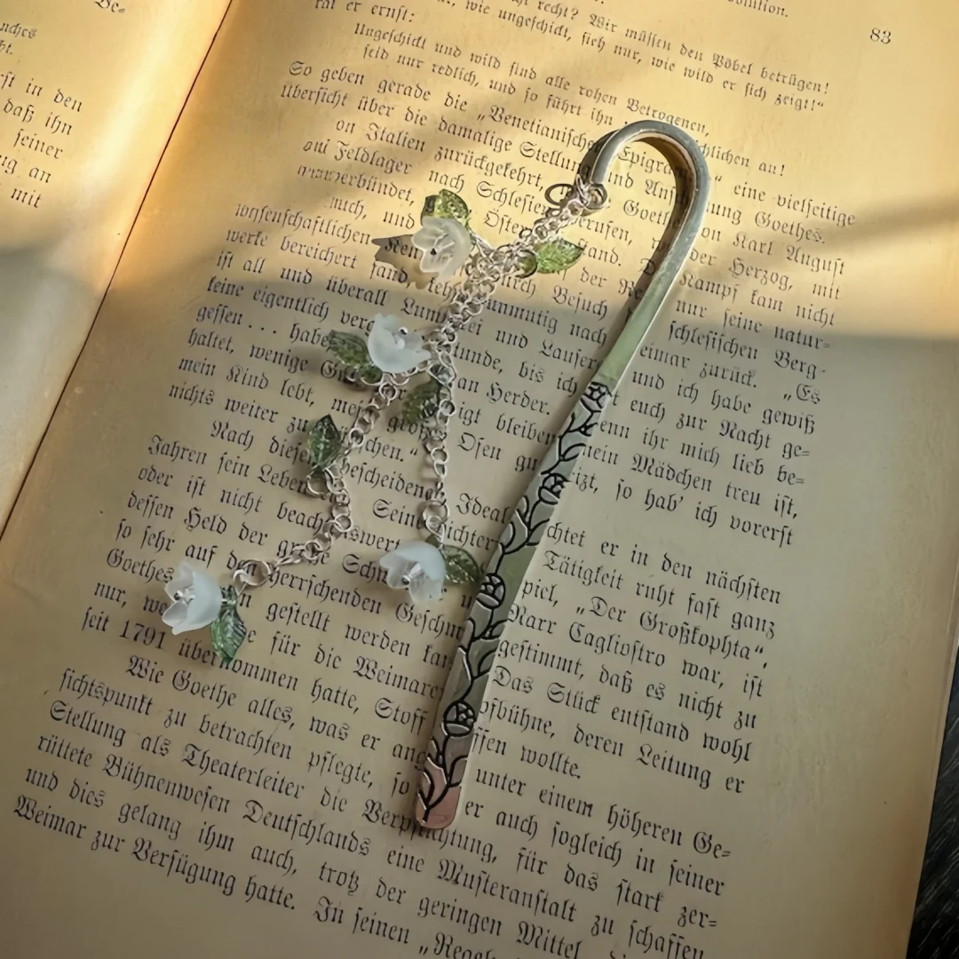 Custom Flower Bookmark – Multiple Colors | Fairycore Metal Charm - Image 7