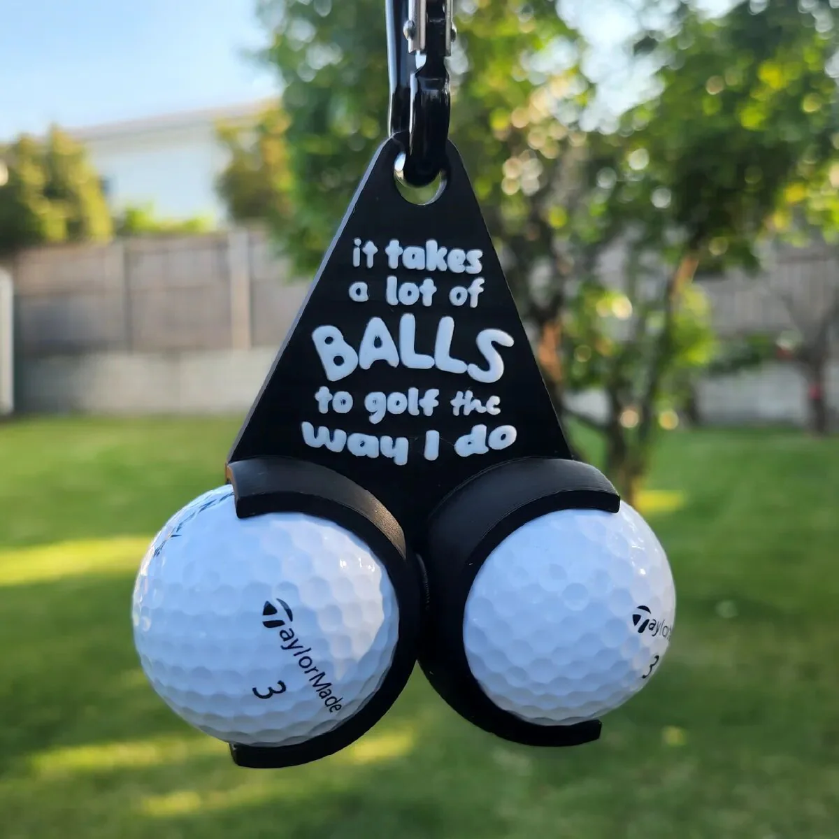 Custom Name Golf Ball Holder with Clip - Personalized Golf Gift - Image 4