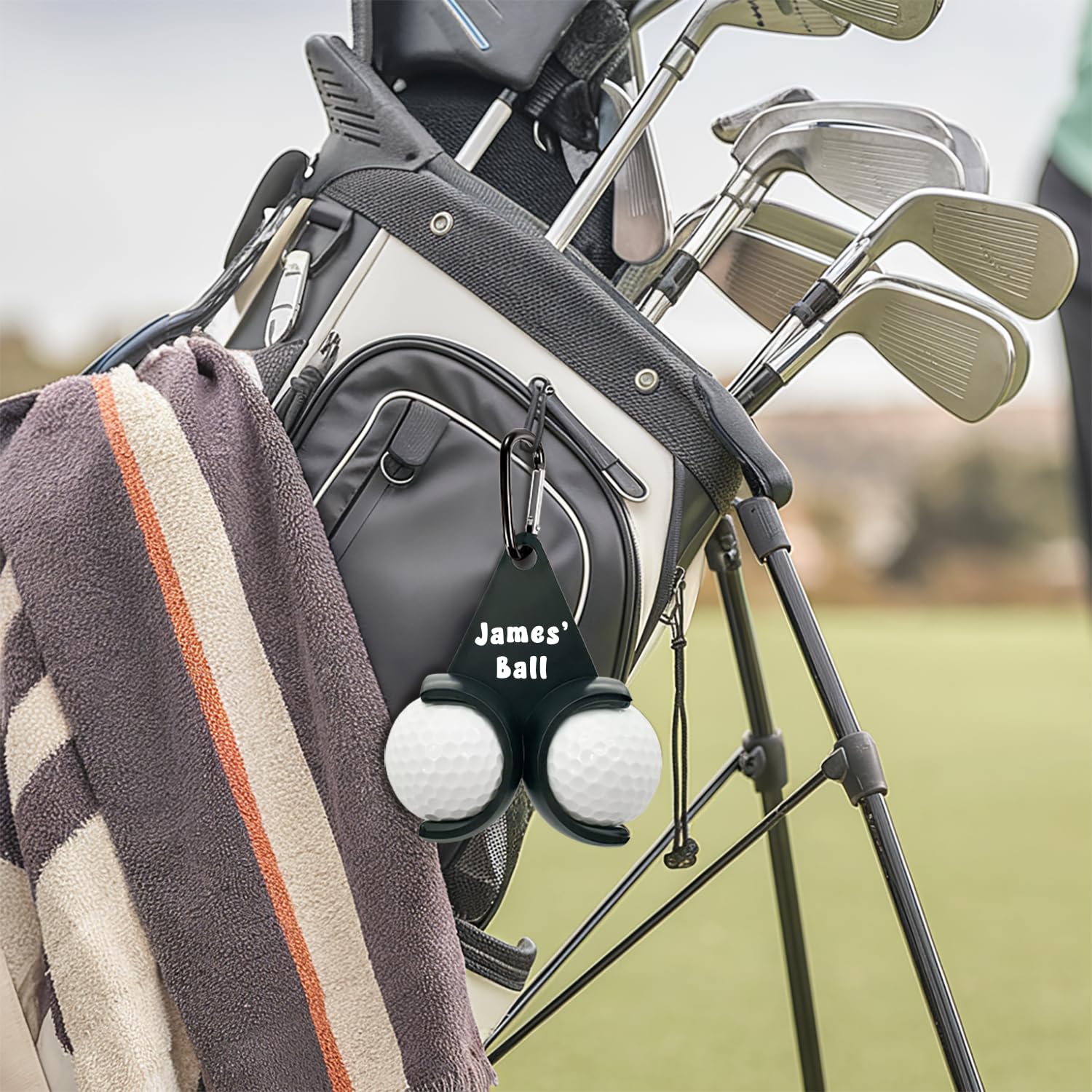Custom Name Golf Ball Holder with Clip - Personalized Golf Gift - Image 7