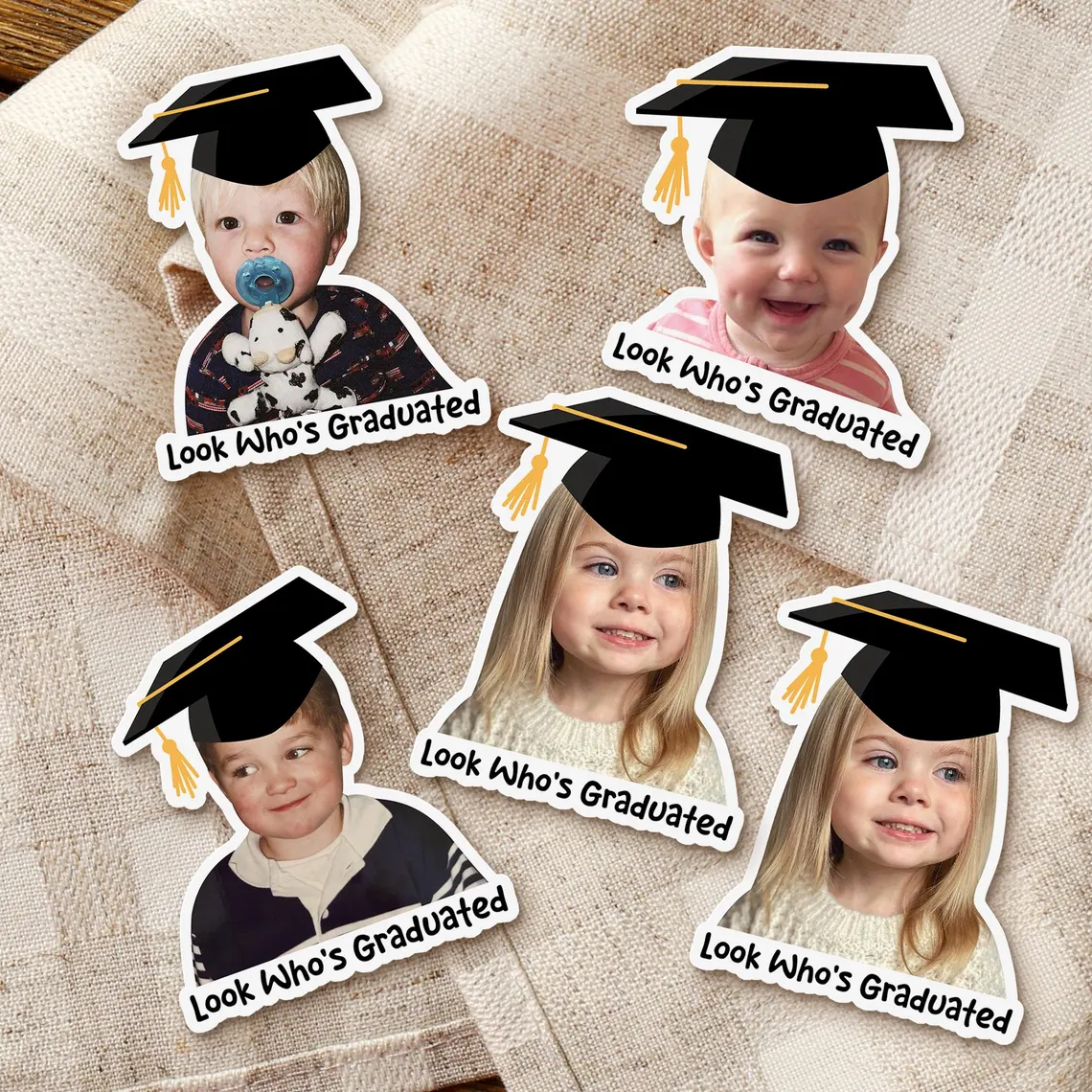 Custom Graduation Face Stickers | Photo Party Stickers - Image 2