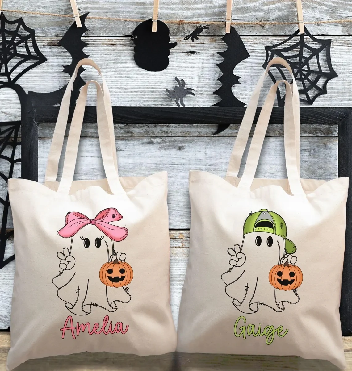 Custom Halloween Trick or Treat Bag – Personalized Kids Tote - Image 6