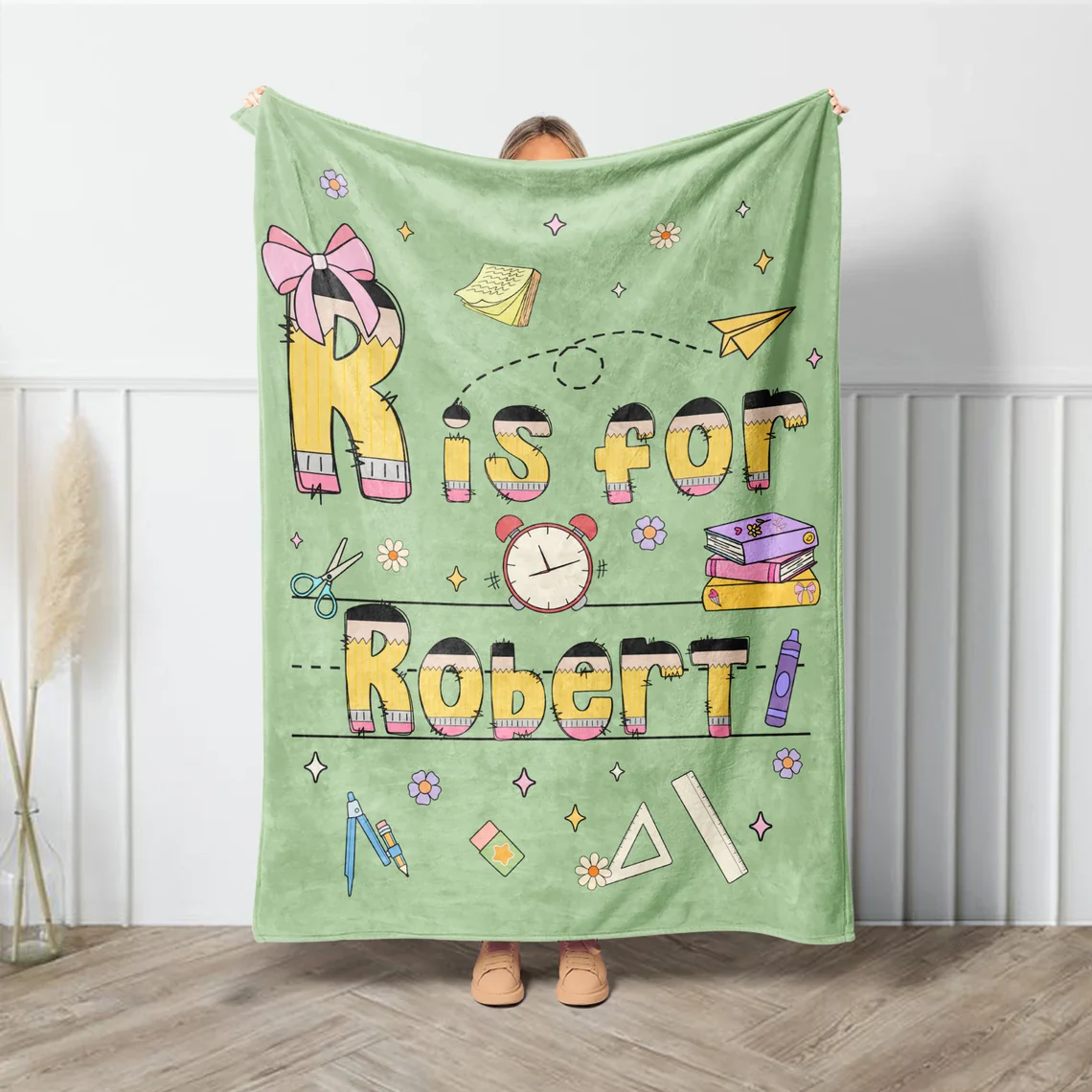 Custom Kids Name Blanket – Back to School Gift for Boys & Girls - Image 3