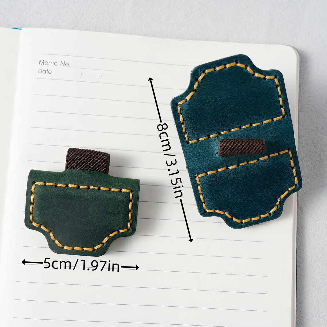 Custom Magnetic Leather Bookmark with Pen Holder – Engraved Book Accessory Gift - Image 3