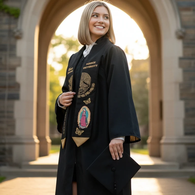 Personalized Mexican Graduation Stole – Name, School, Class of 2026 - Image 7