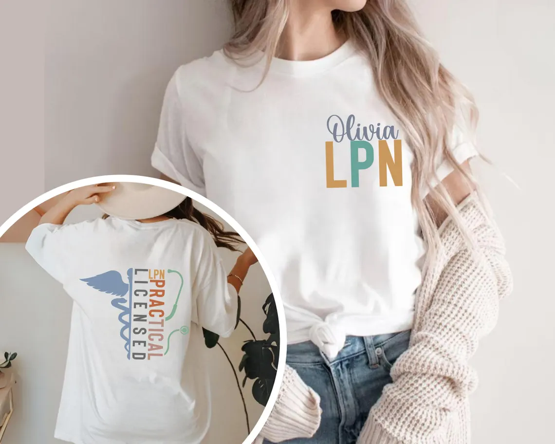 Custom Name Registered Nurse Shirt – Personalized RN CNA Gift Unisex Tee - Image 9