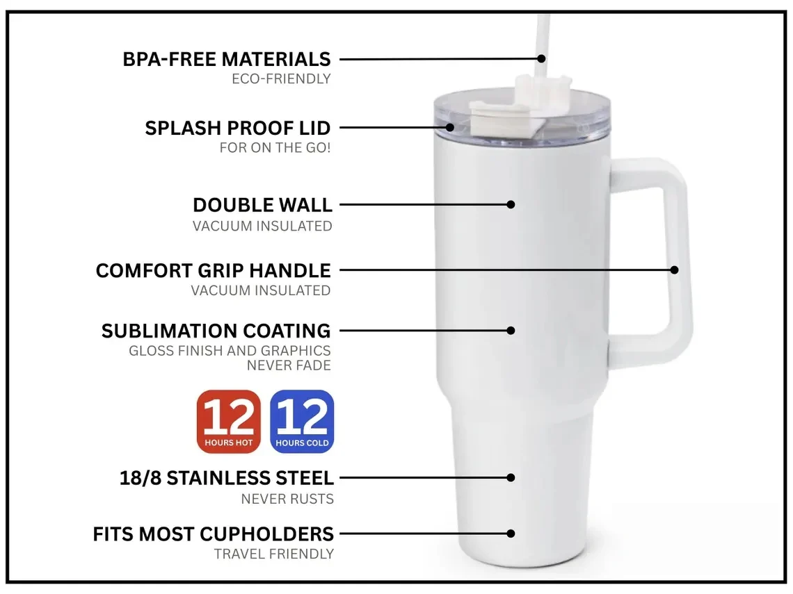 Custom Nurse Tumbler - Personalized 40oz with Handle - Image 7