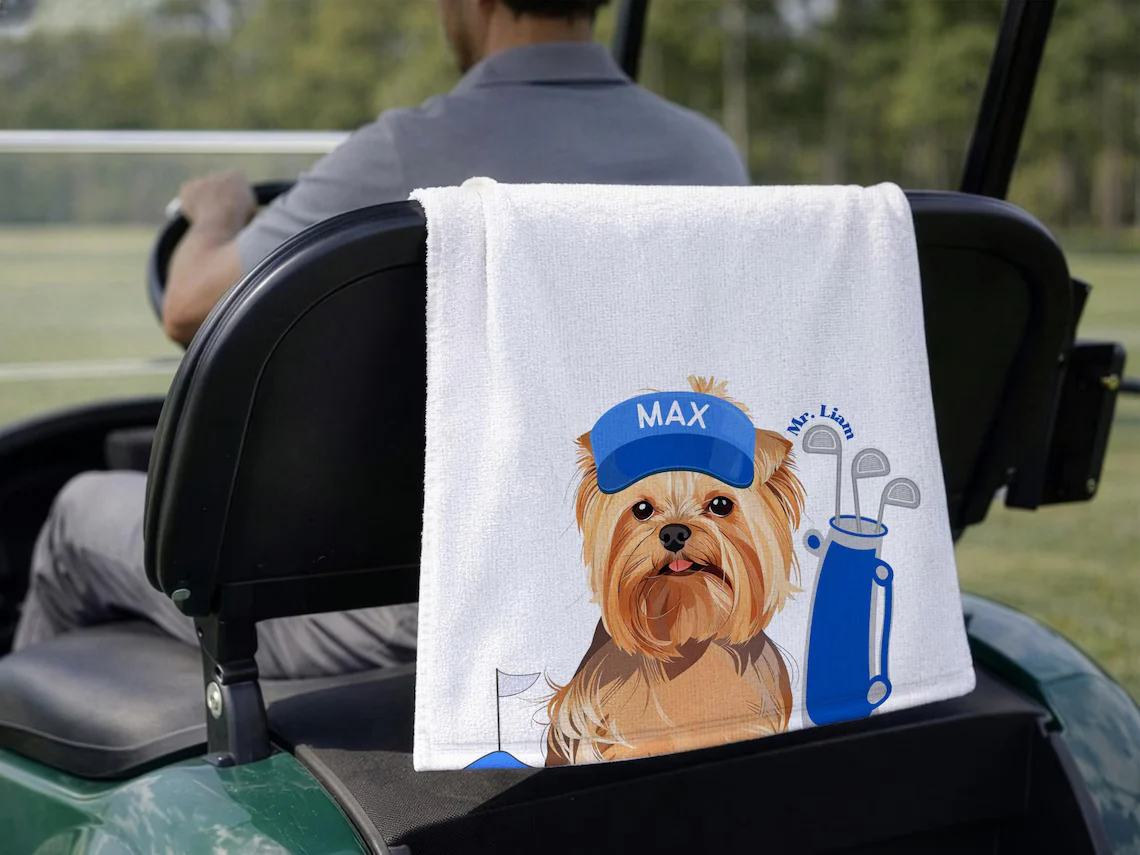 Custom Pet Golf Towel with Photo – Personalized - Image 3