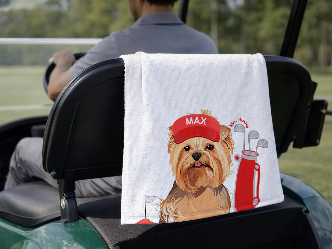 Custom Pet Golf Towel with Photo – Personalized - Image 4