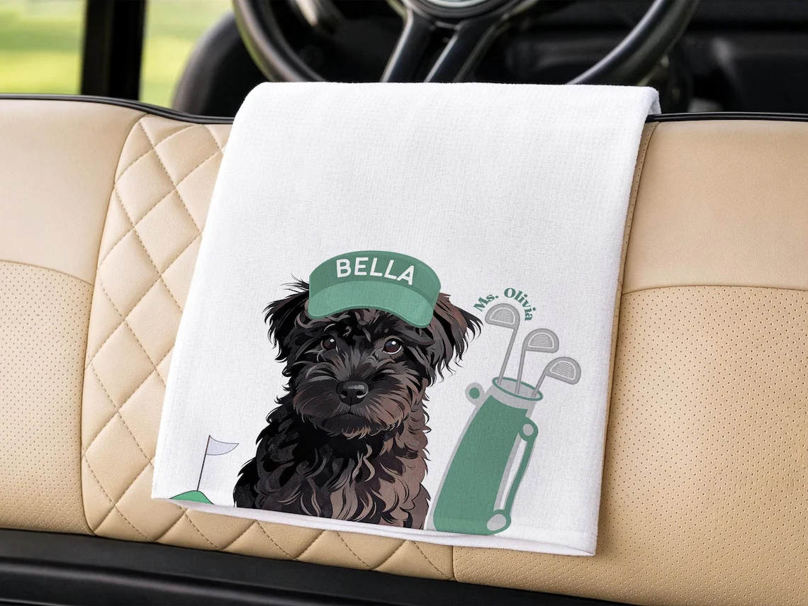 Custom Pet Golf Towel with Photo – Personalized - Image 5