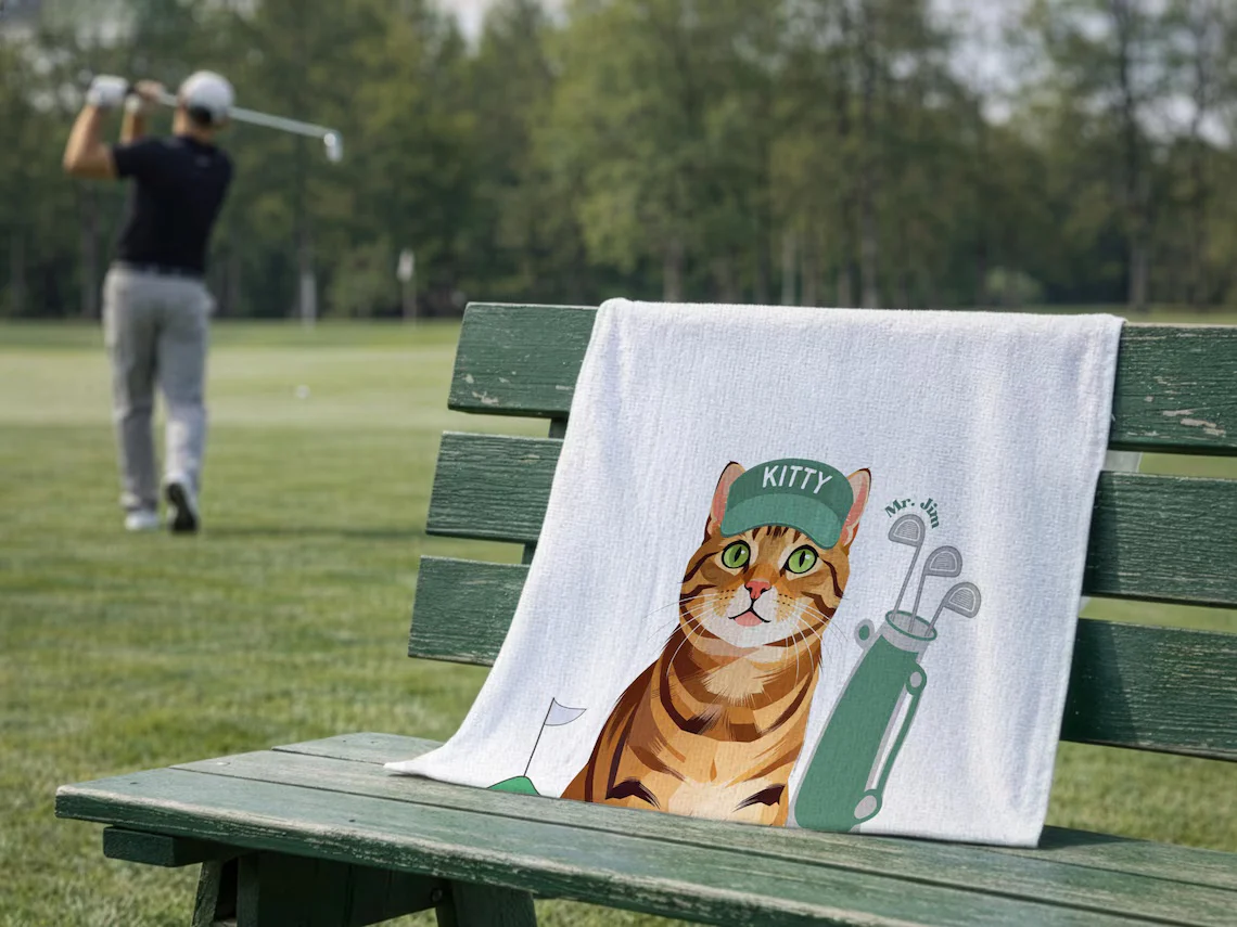 Custom Pet Golf Towel with Photo – Personalized - Image 6