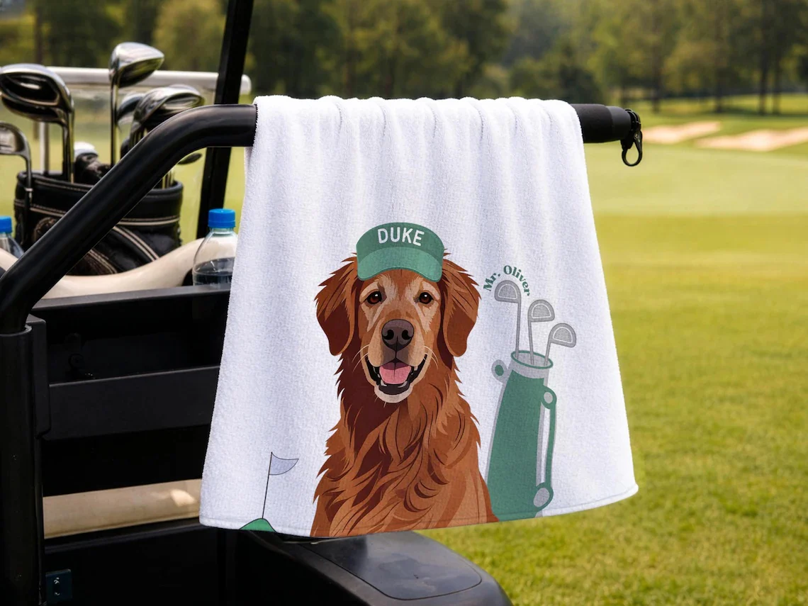 Custom Pet Golf Towel with Photo – Personalized - Image 8