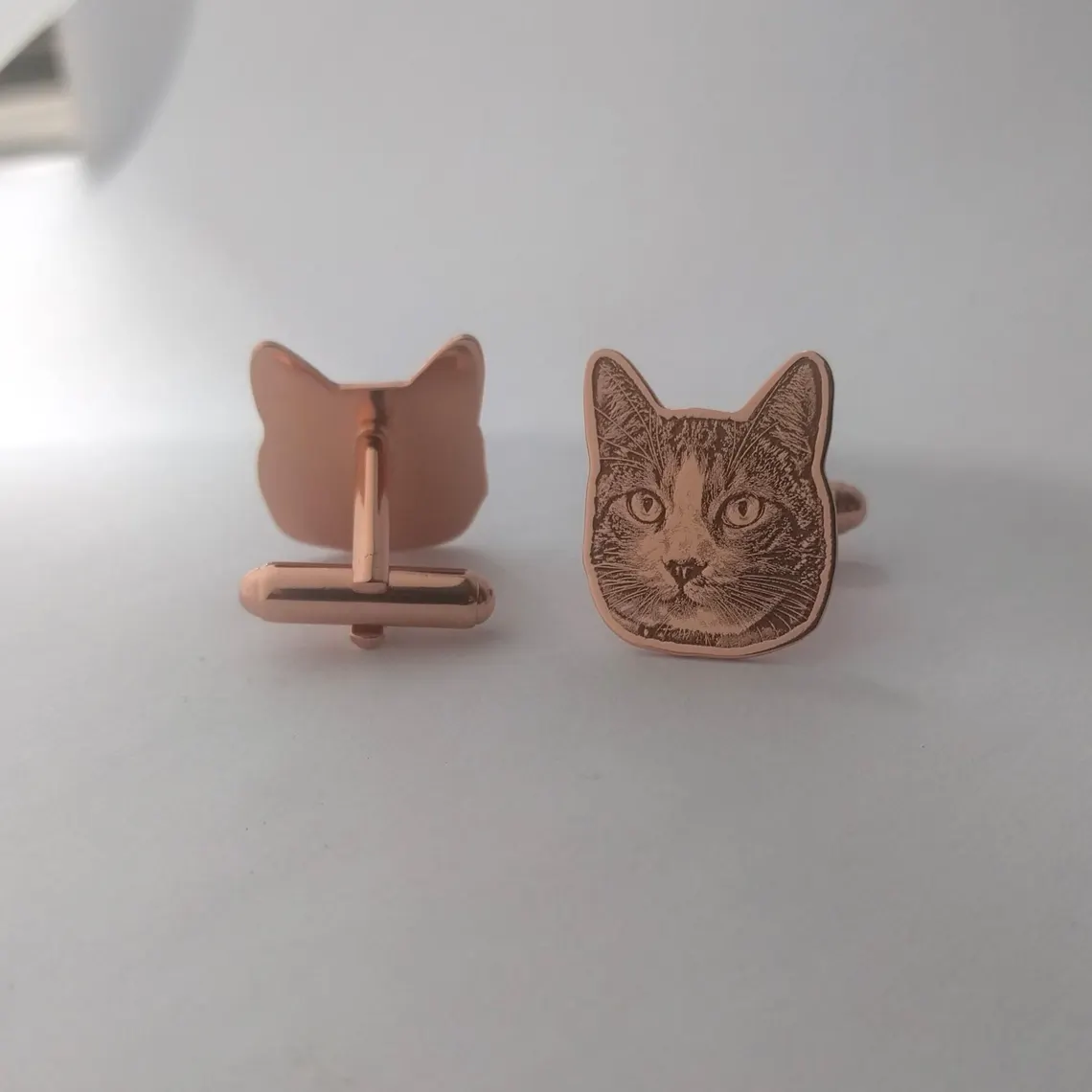 Custom Pet Portrait Cufflinks Stainless Steel – Personalized Dog & Cat Gift - Image 4